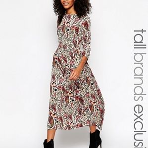 Paisley print maxi dress